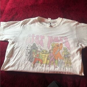 Star Wars Graphic Tee in white from Hot Topic. Doodle characters!